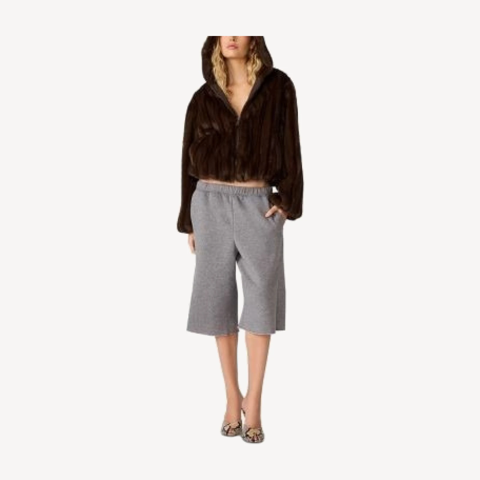 Steve Madden Mavis Zip Front Hooded Jacket