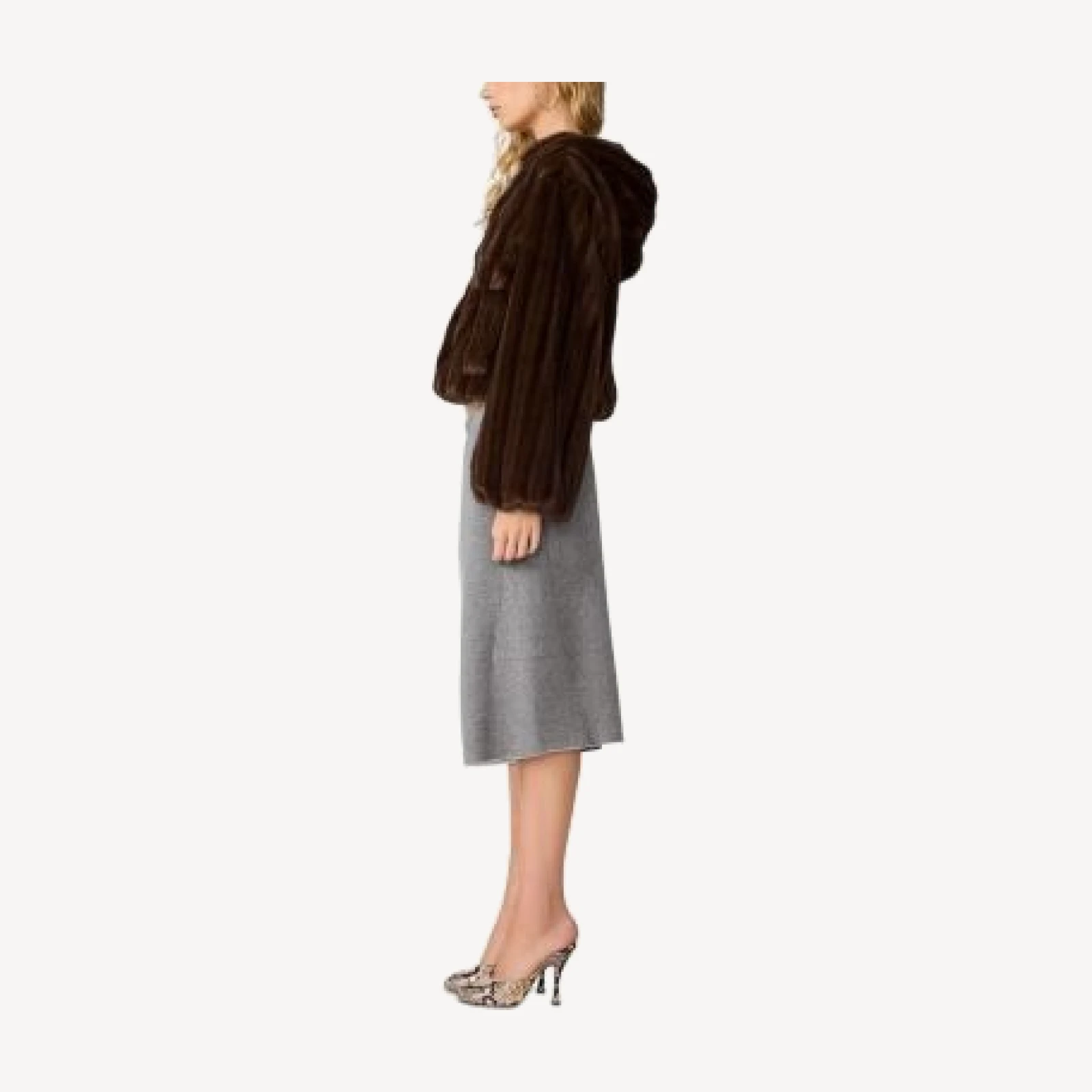Steve Madden Mavis Zip Front Hooded Jacket
