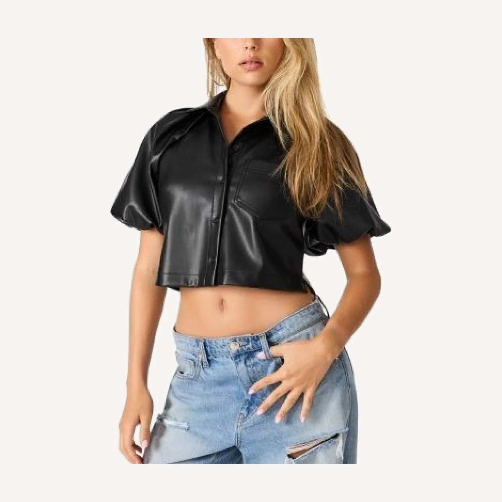 Steve Madden Reece Cropped Blouse