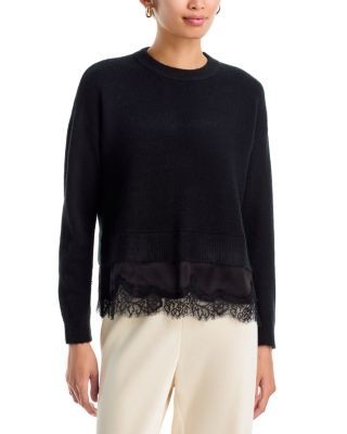 Aqua Aries Layered Look Crewneck Sweater - Exclusive