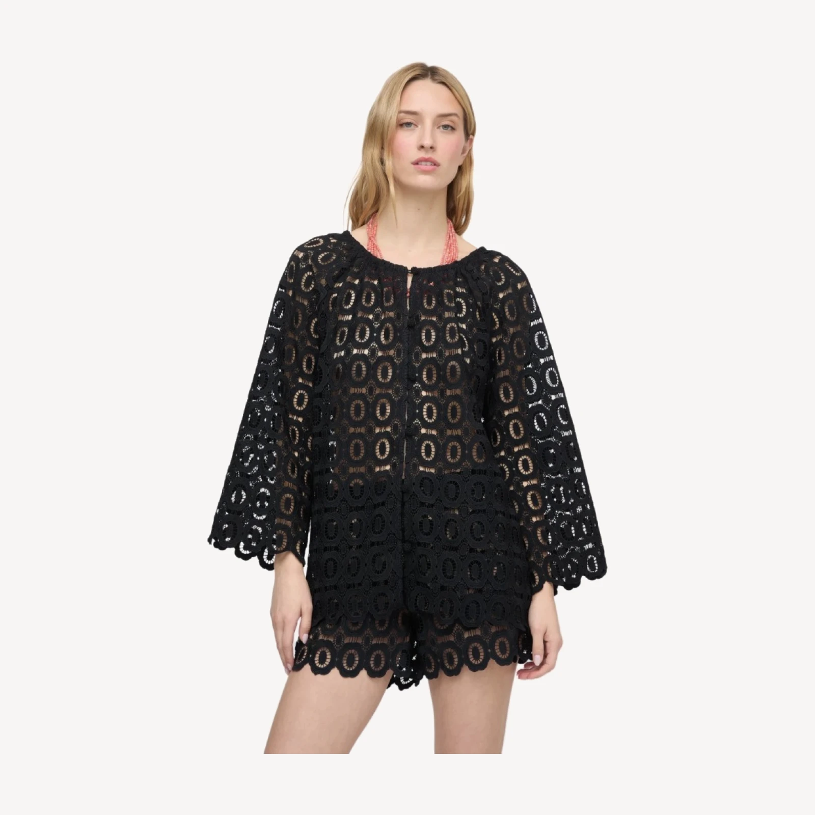 The Kaya Short - Black Broderie
