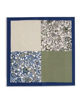 The Men's Store at Bloomingdale's Paisley Quadrant Silk Pocket Square - Exclusive