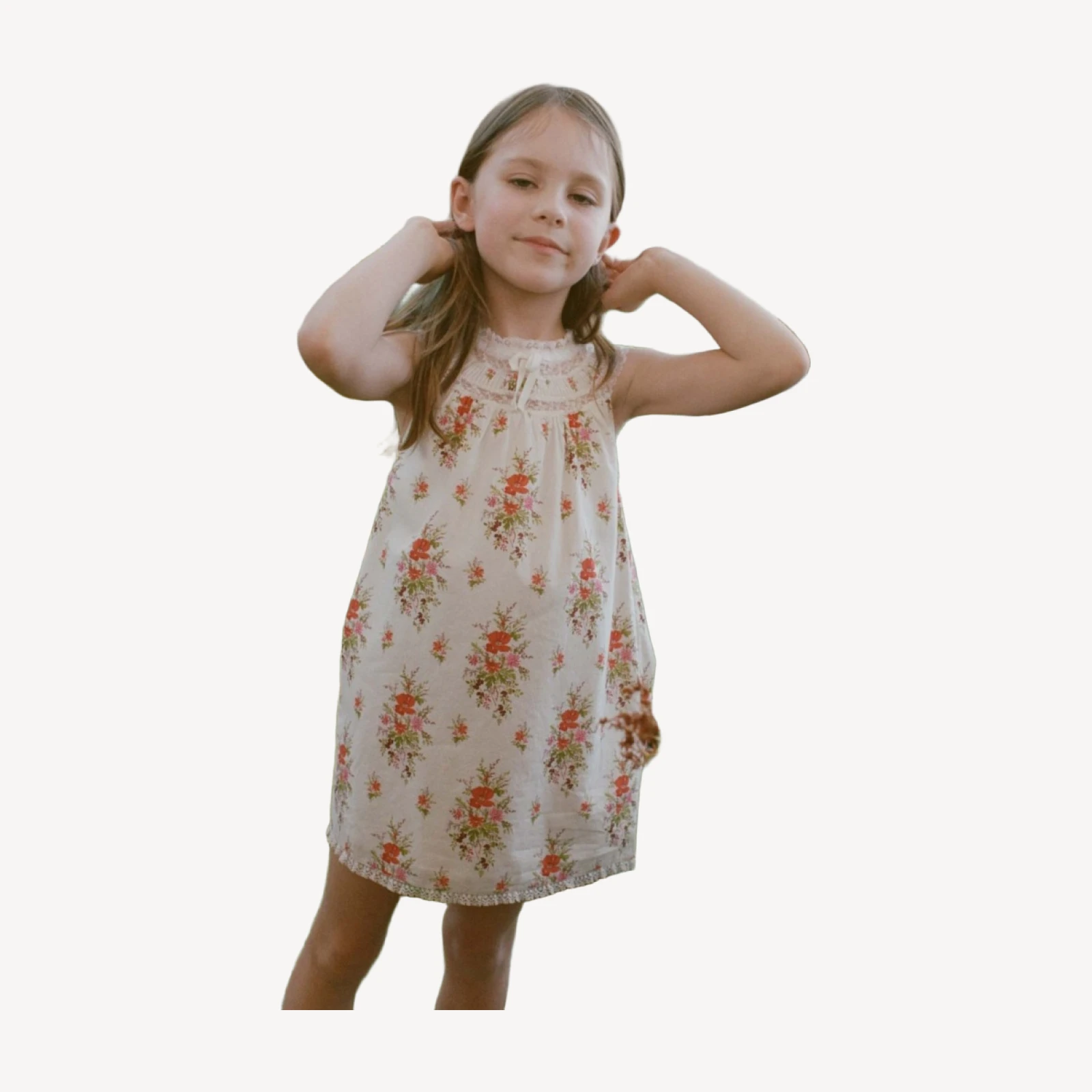 LITTLE DANSES DRESS -- ROSE PETIT BOUQUET DE CHAMONIX