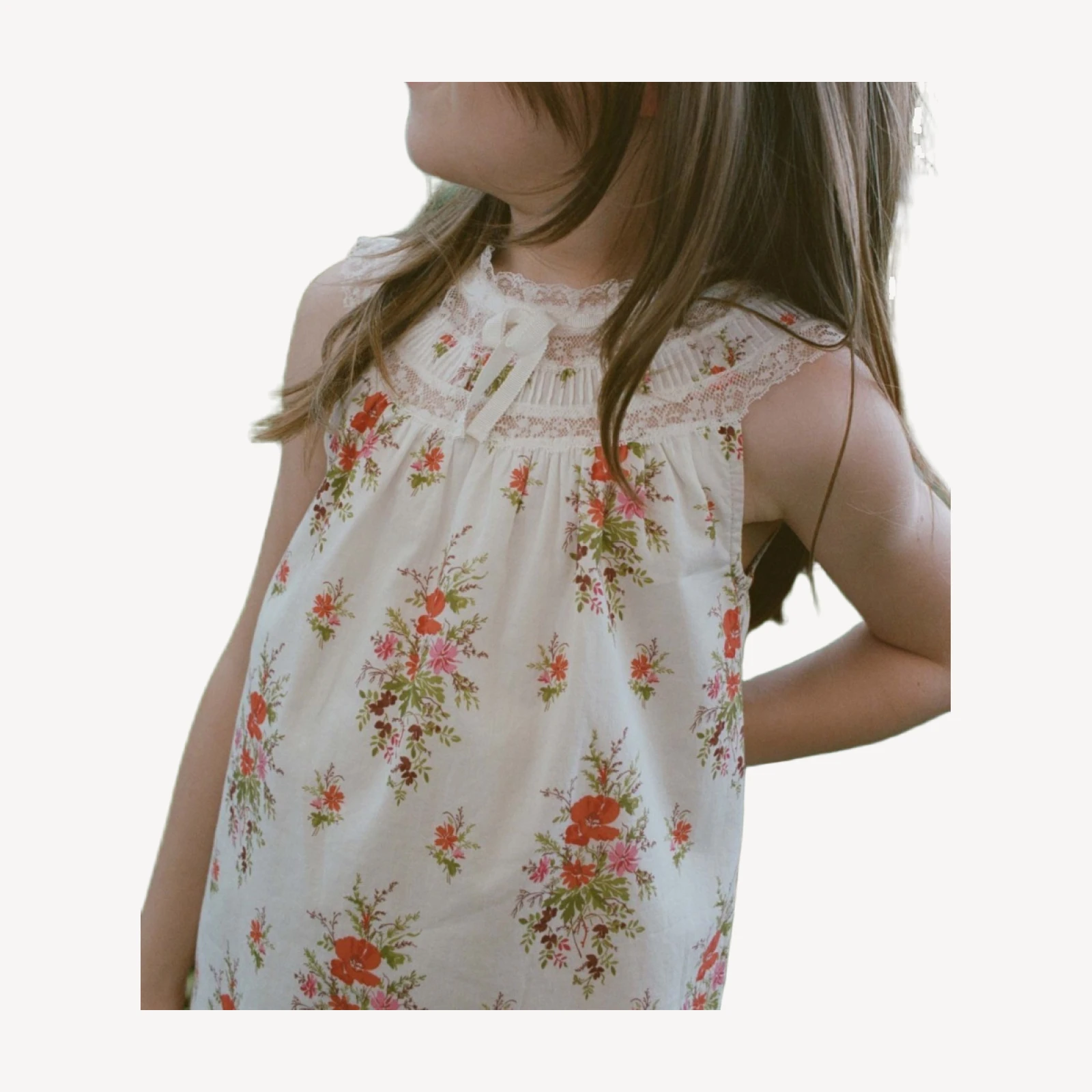 LITTLE DANSES DRESS -- ROSE PETIT BOUQUET DE CHAMONIX