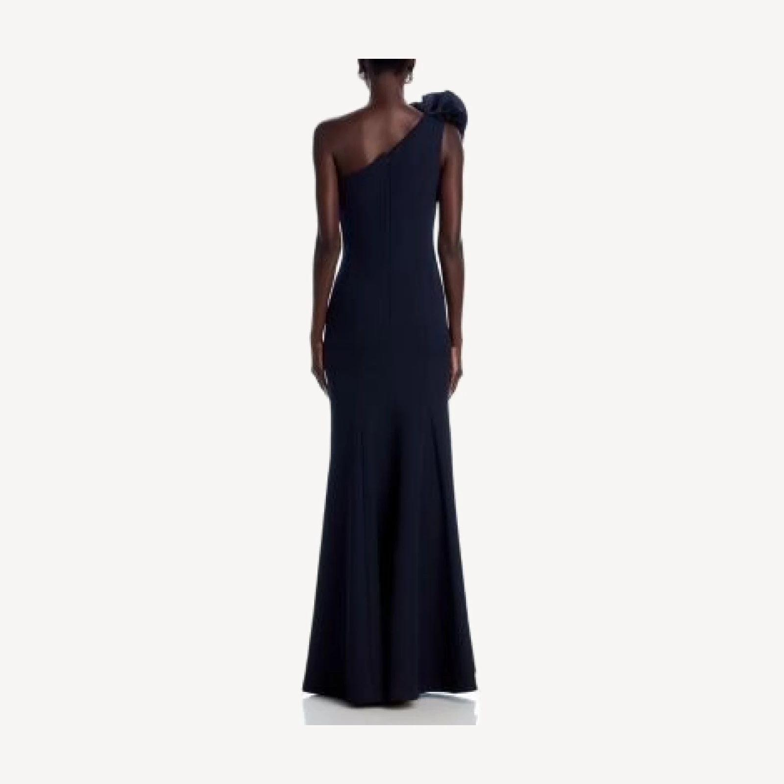 Teri Jon by Rickie Freeman Pleated Ruffle Evening Gown