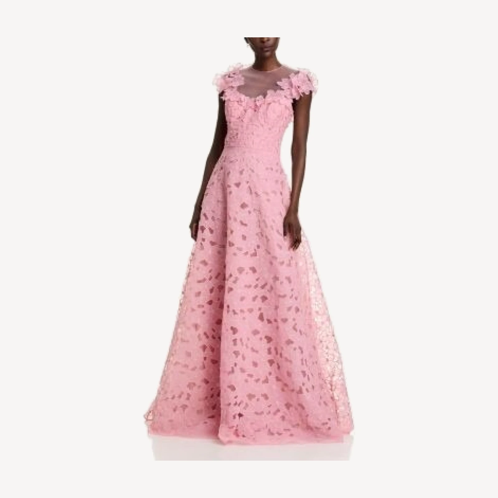 Teri Jon by Rickie Freeman Organza Floral Gown