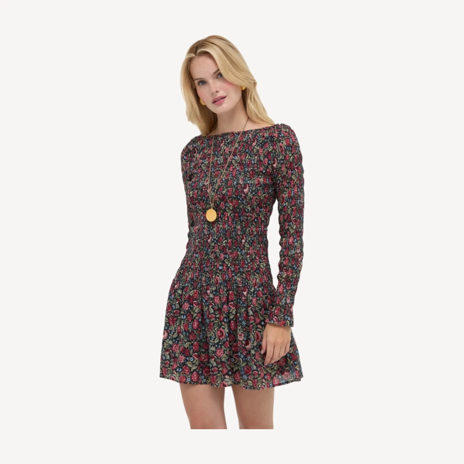 The Dalia Mini Nap Dress - Jacobean Sprig