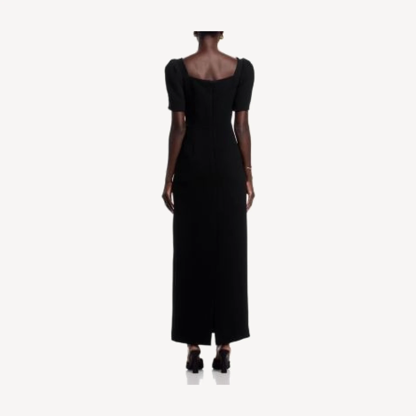 Teri Jon by Rickie Freeman Floral Applique Crepe Gown