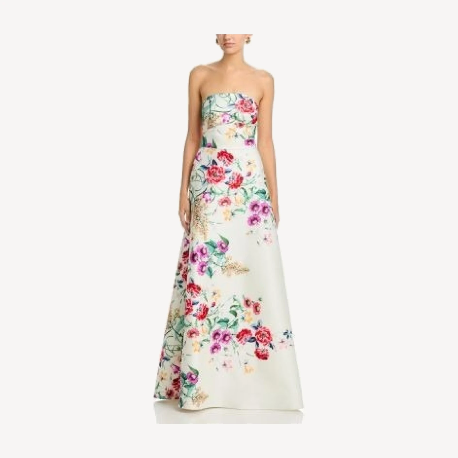 Teri Jon by Rickie Freeman Mikado Strapless Full Gown