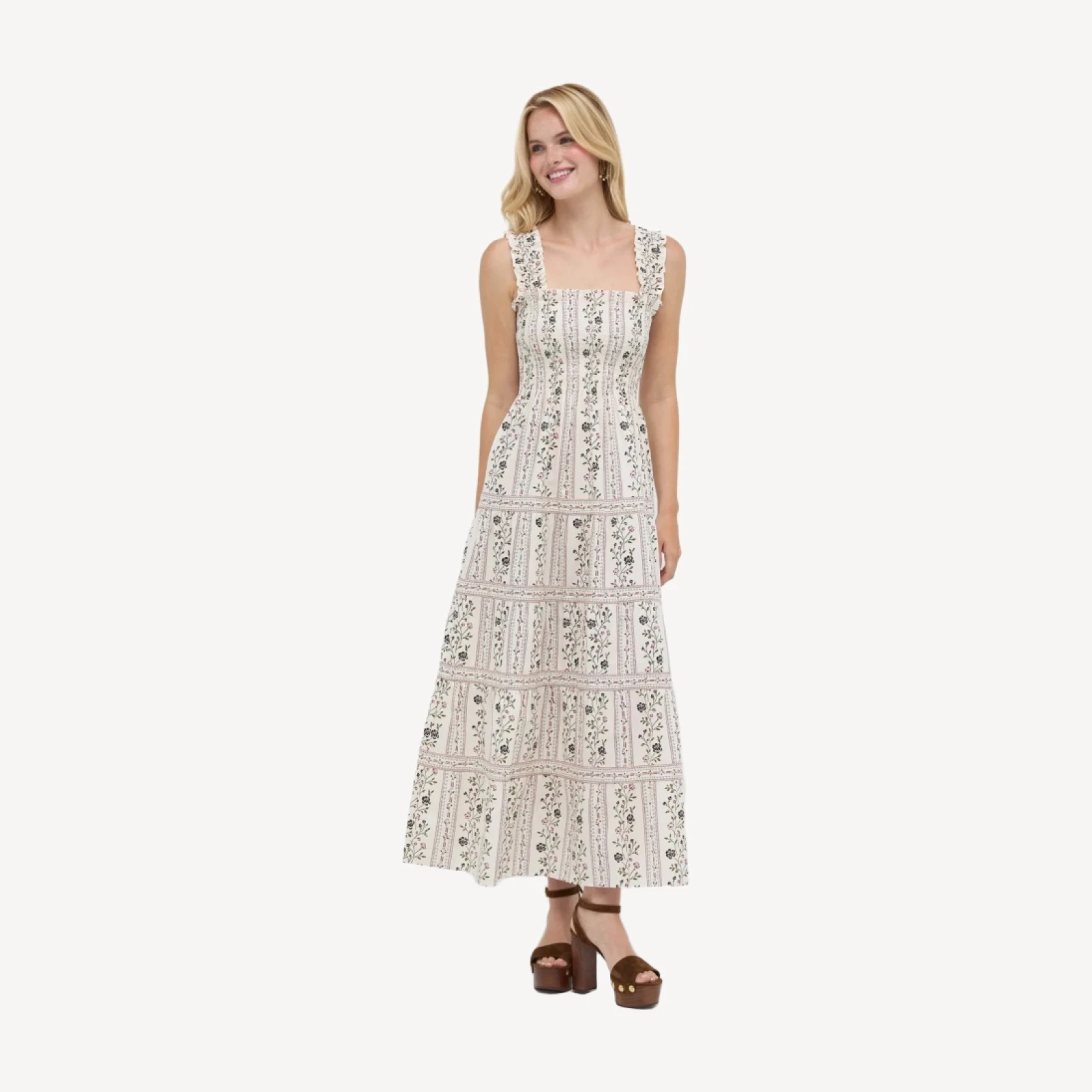 The Goldie Nap Dress - Kelmscott Ribbon Stripe