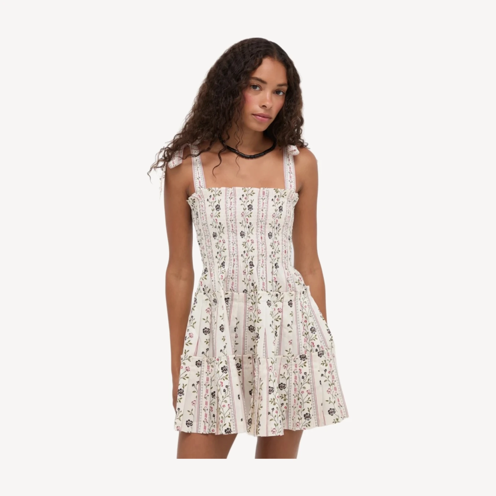 The Ribbon Charlotte Nap Dress - Kelmscott Ribbon Stripe