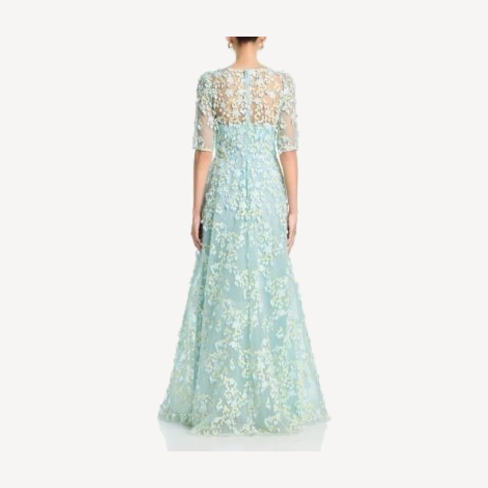 Teri Jon by Rickie Freeman Tulle 3D Petal Gown