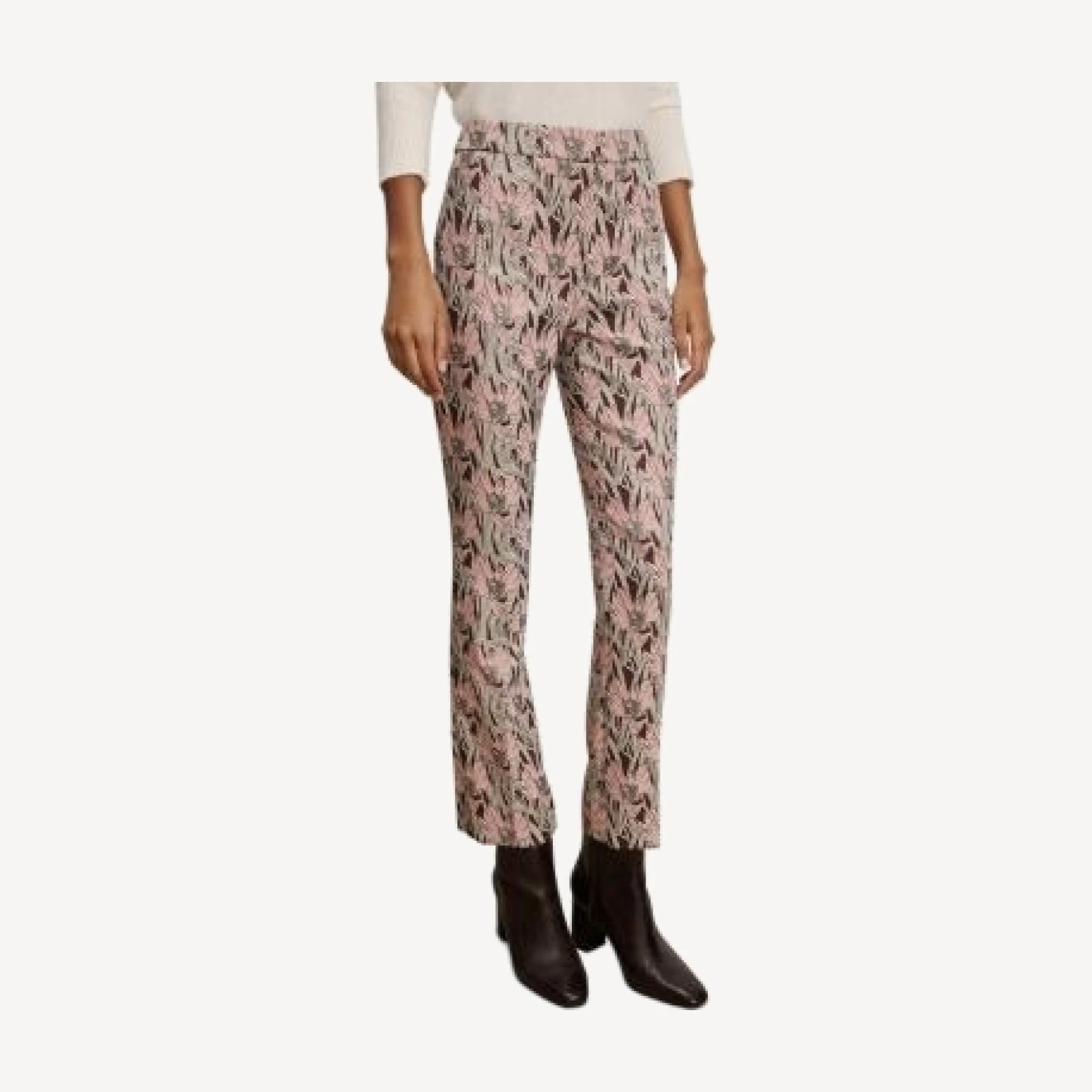 Veronica Beard Arte Floral Kick Flare Pants