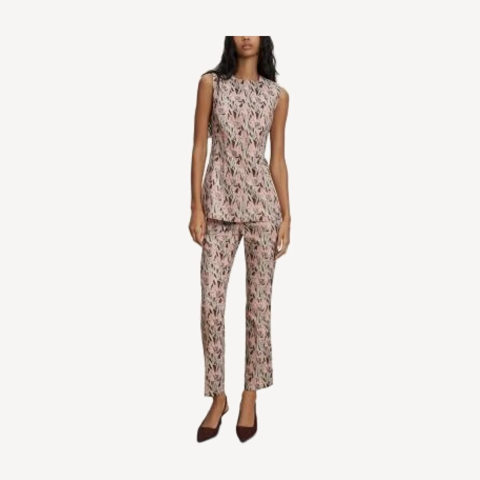 Veronica Beard Arte Floral Kick Flare Pants