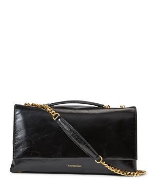 Veronica Beard Small Crinkle Leather Wedge Bag