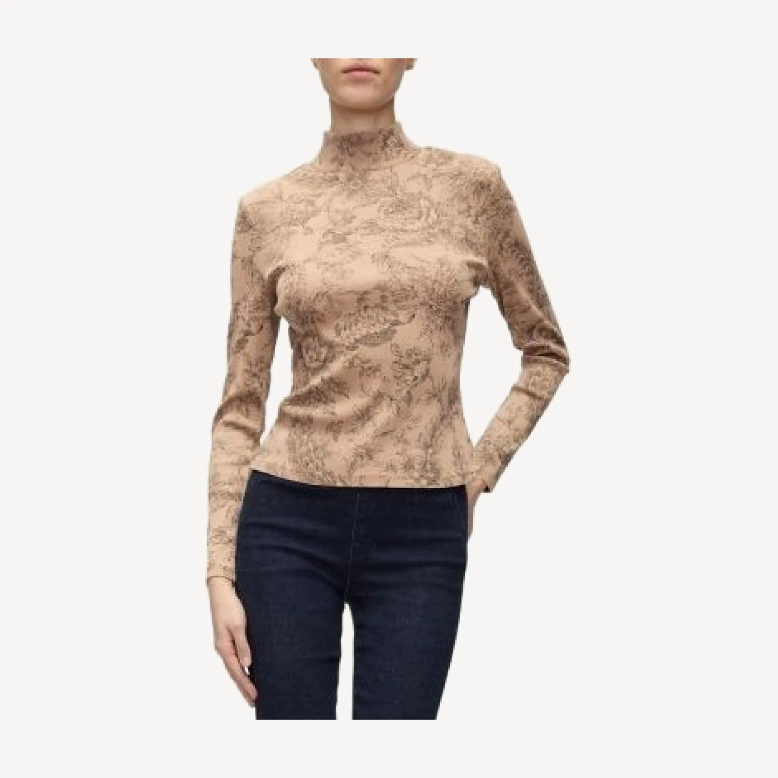 Veronica Beard Nate Mock Neck Top