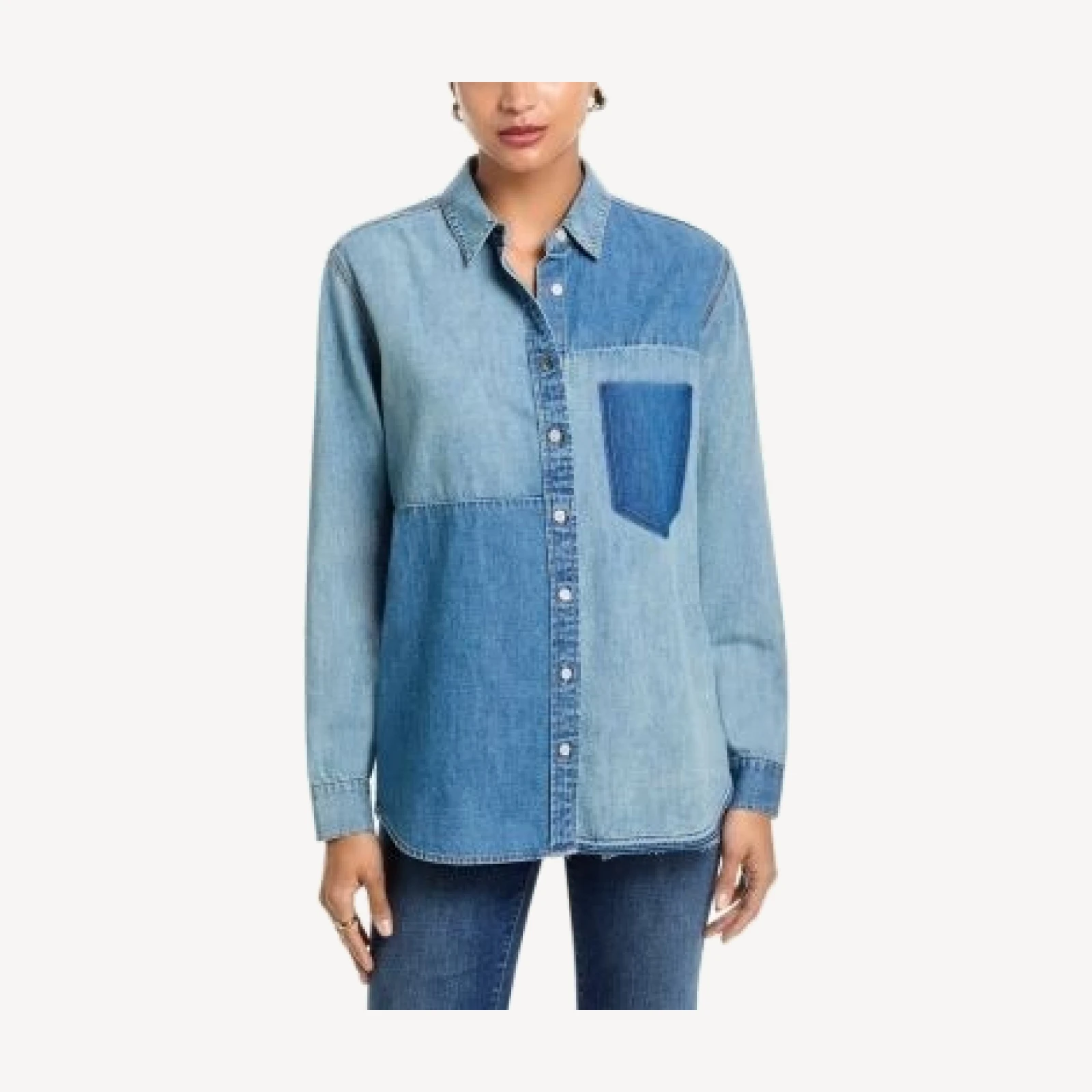 Veronica Beard Dalma Colorblocked Shirt