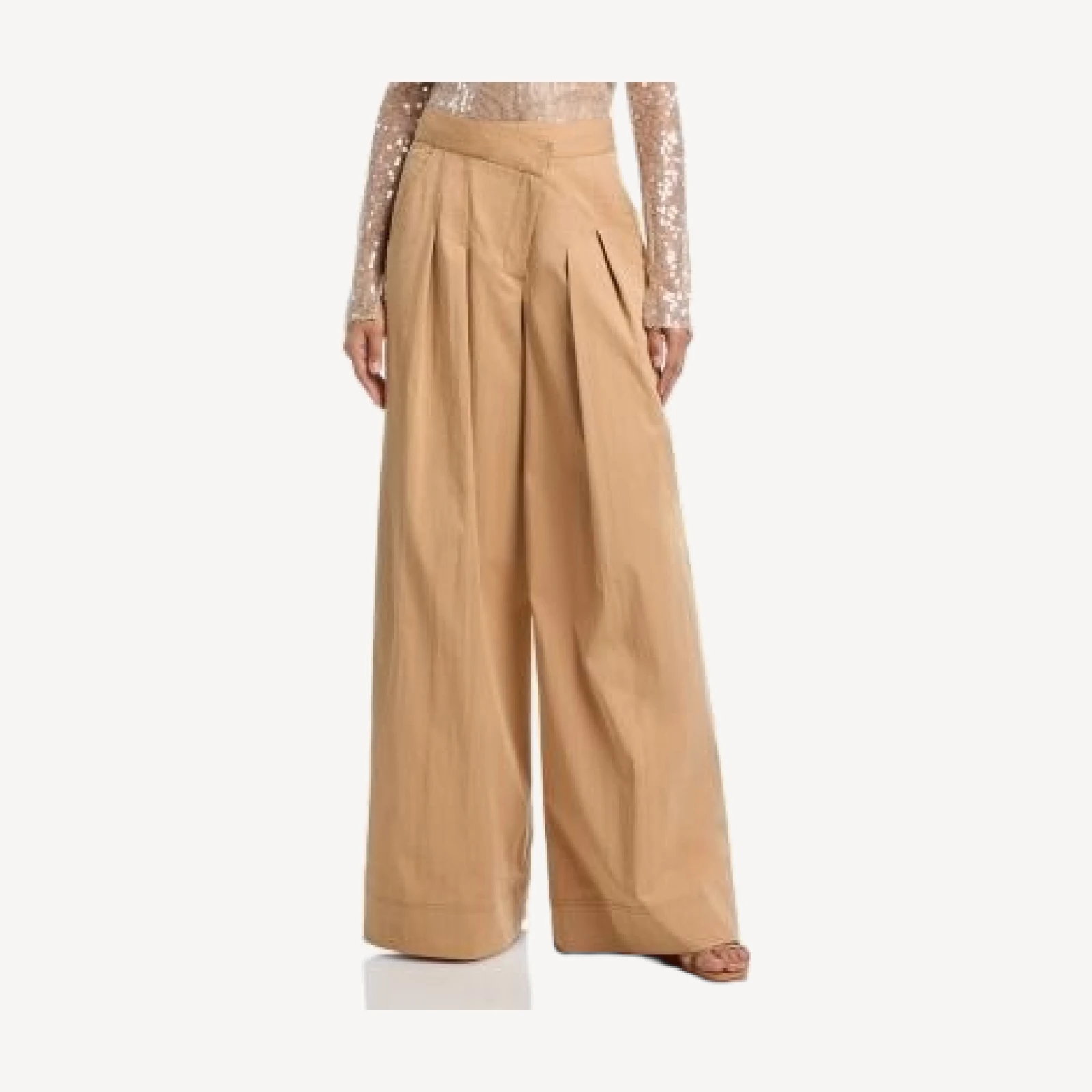 Veronica Beard Heron Pleated Wide Leg Pants