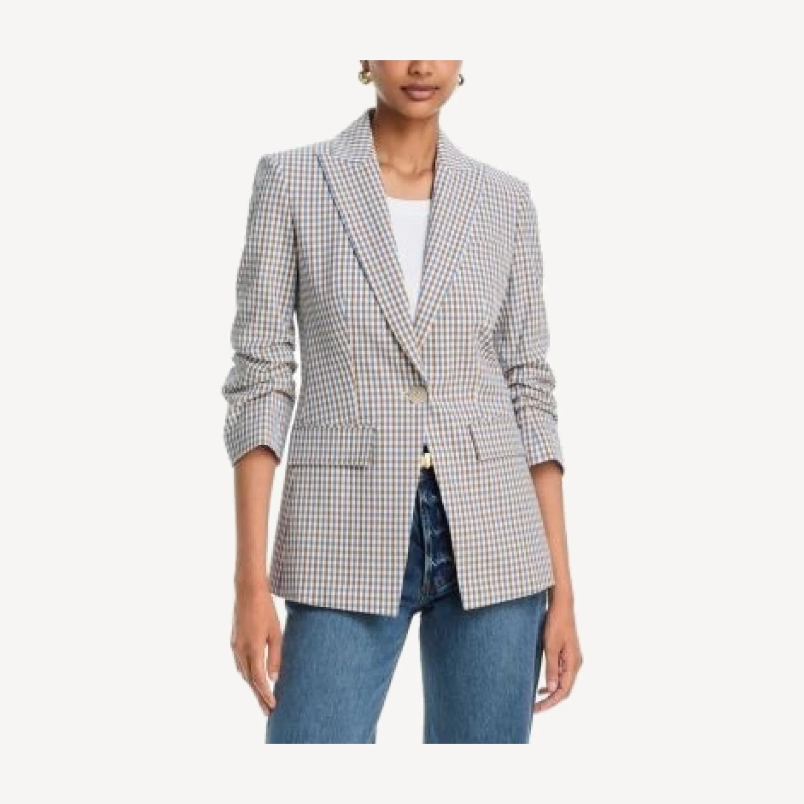 Veronica Beard Clayton Plaid Dickey Jacket