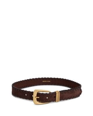 Veronica Beard Women's Arch Whipstitch Suede Belt