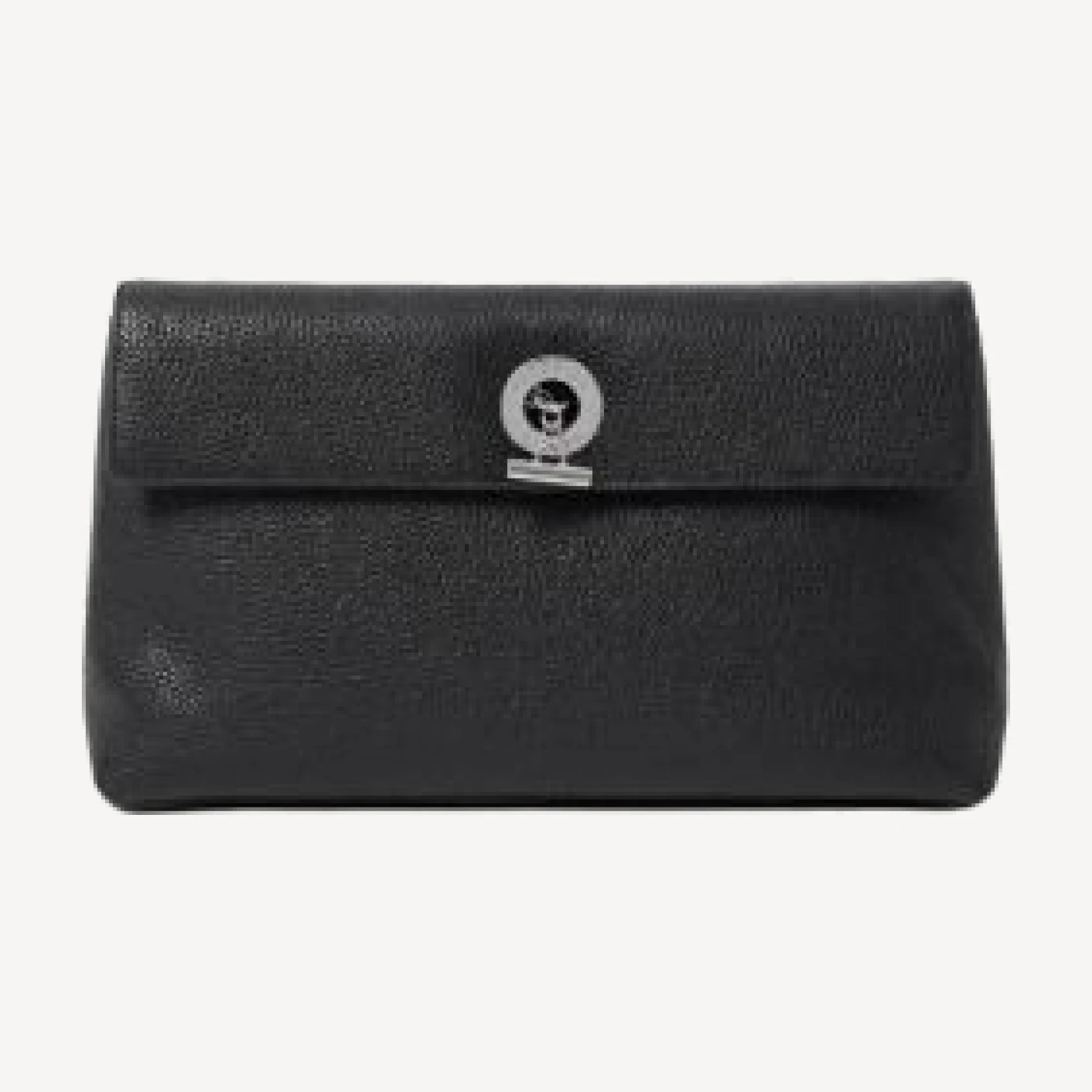 Veronica Beard Anchor Medium Pebbled Leather Clutch