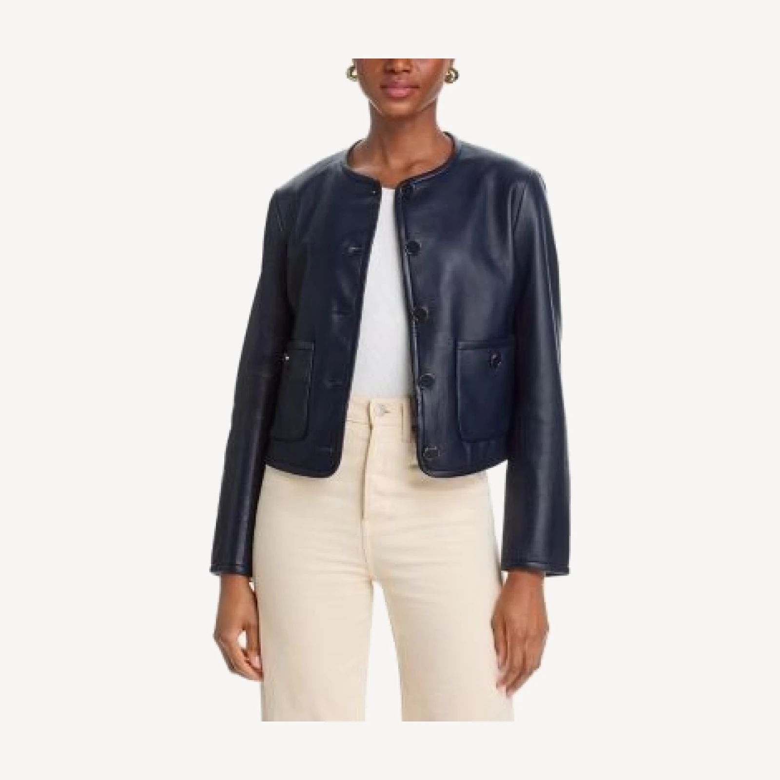 Veronica Beard Andrea Leather Jacket