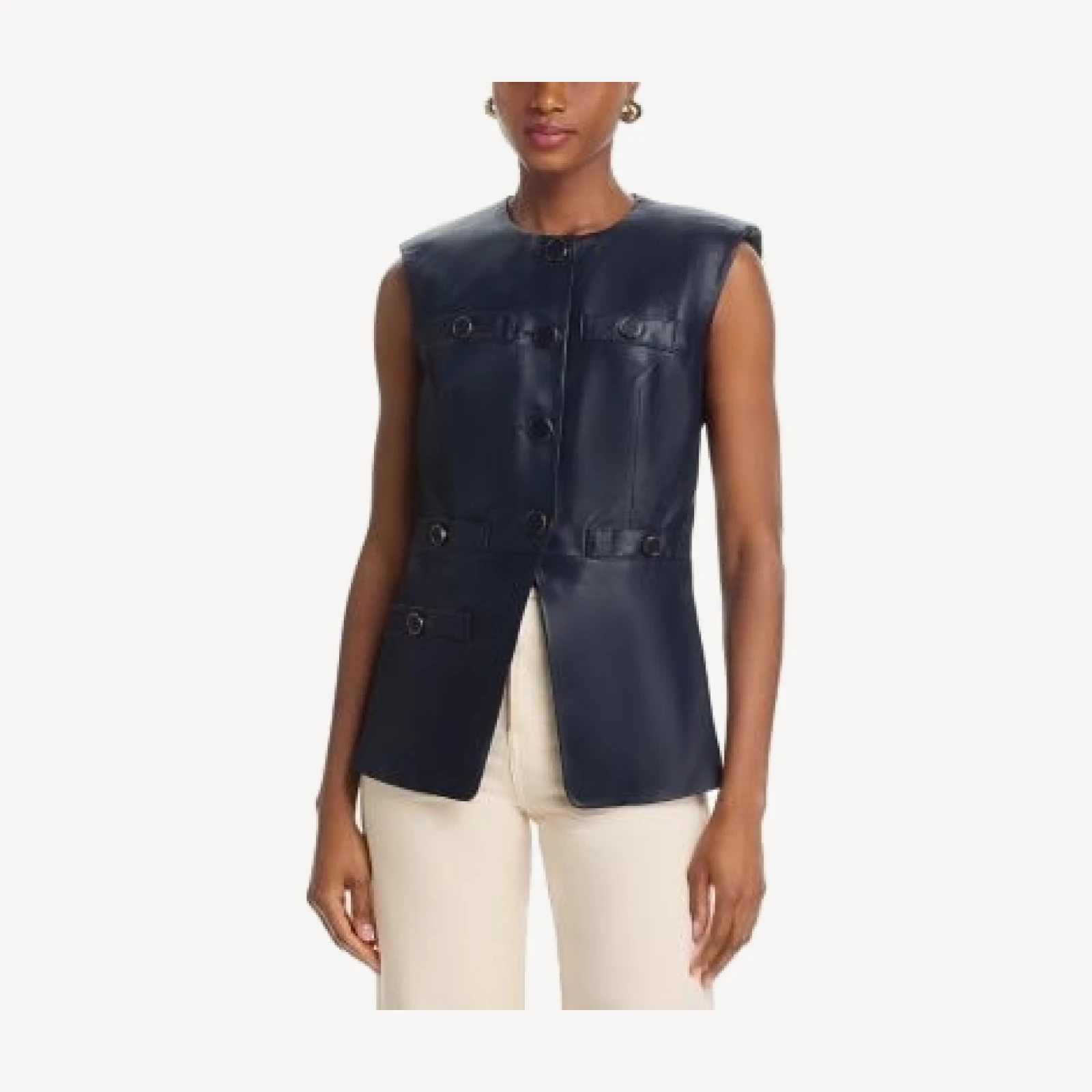 Veronica Beard Tamara Leather Vest