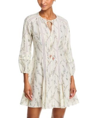 Veronica Beard Ollian Lace Inset Mini Dress