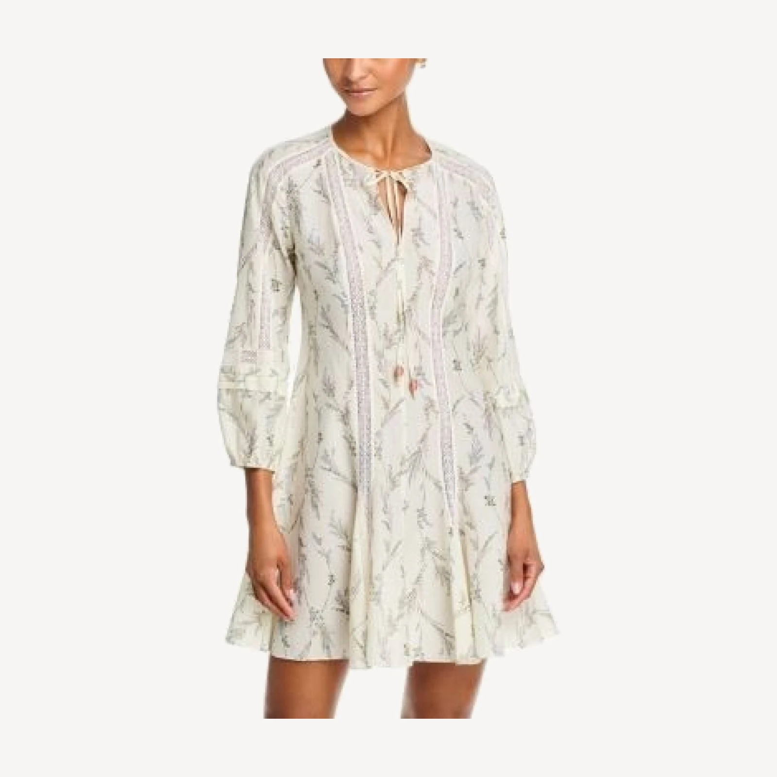 Veronica Beard Ollian Lace Inset Mini Dress