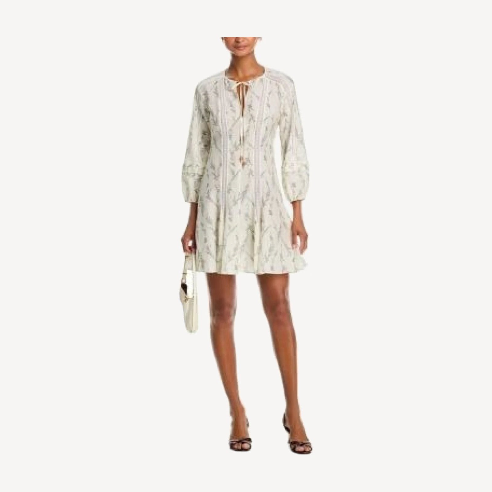 Veronica Beard Ollian Lace Inset Mini Dress
