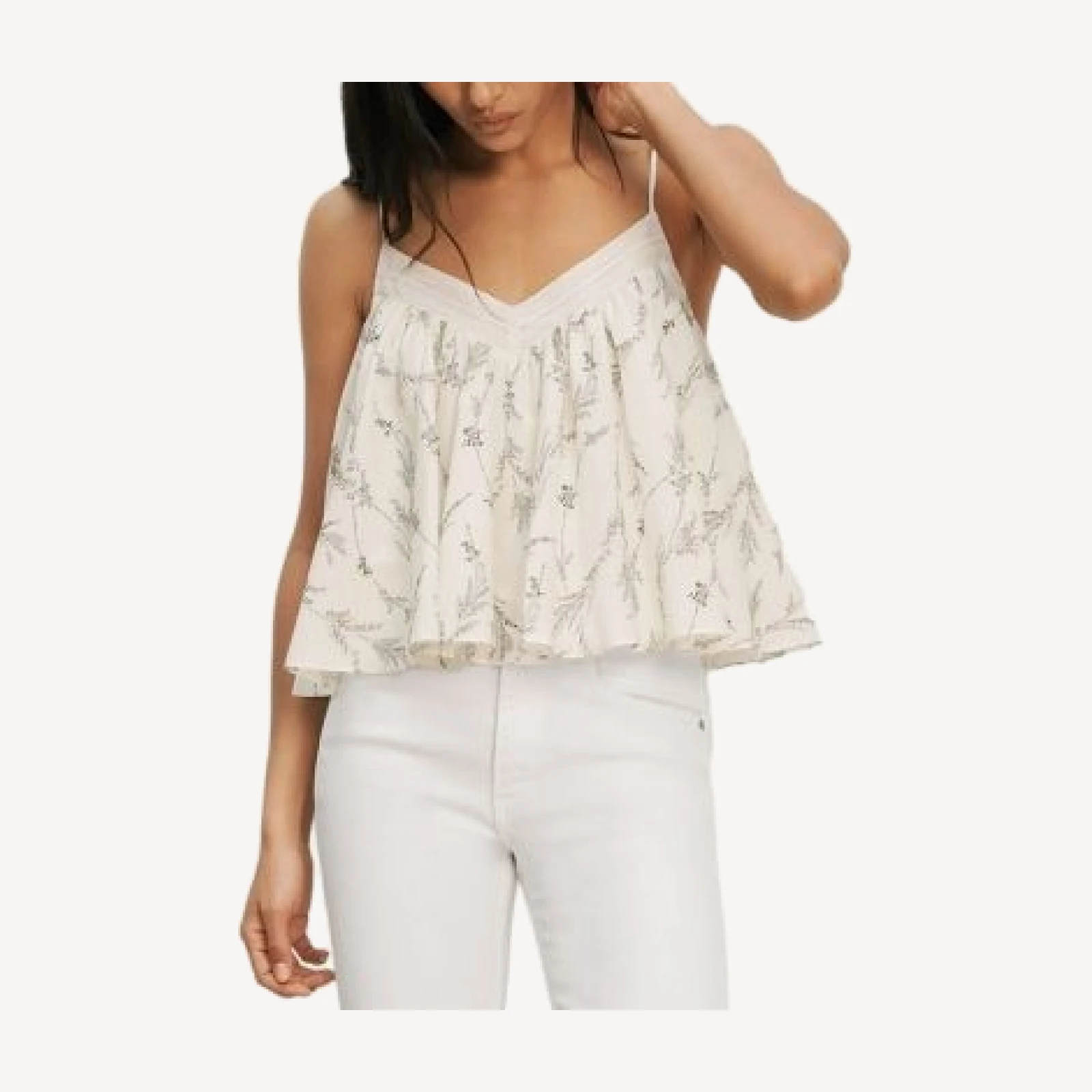 Veronica Beard Mariale Lace Trim Top