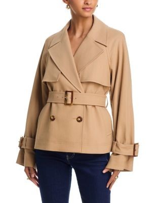 Veronica Beard Lazaro Dickey Double Breast Trench Jacket