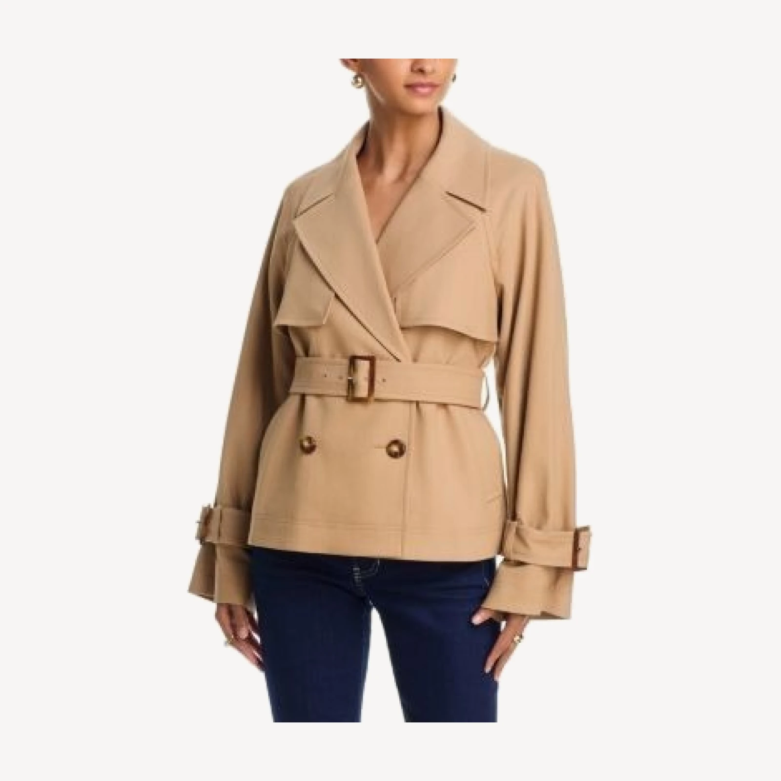 Veronica Beard Lazaro Dickey Double Breast Trench Jacket