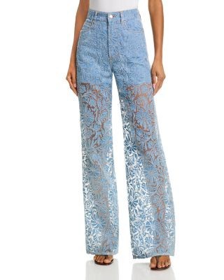 Veronica Beard Taylor High Rise Wide Leg Jeans in Lakeshore