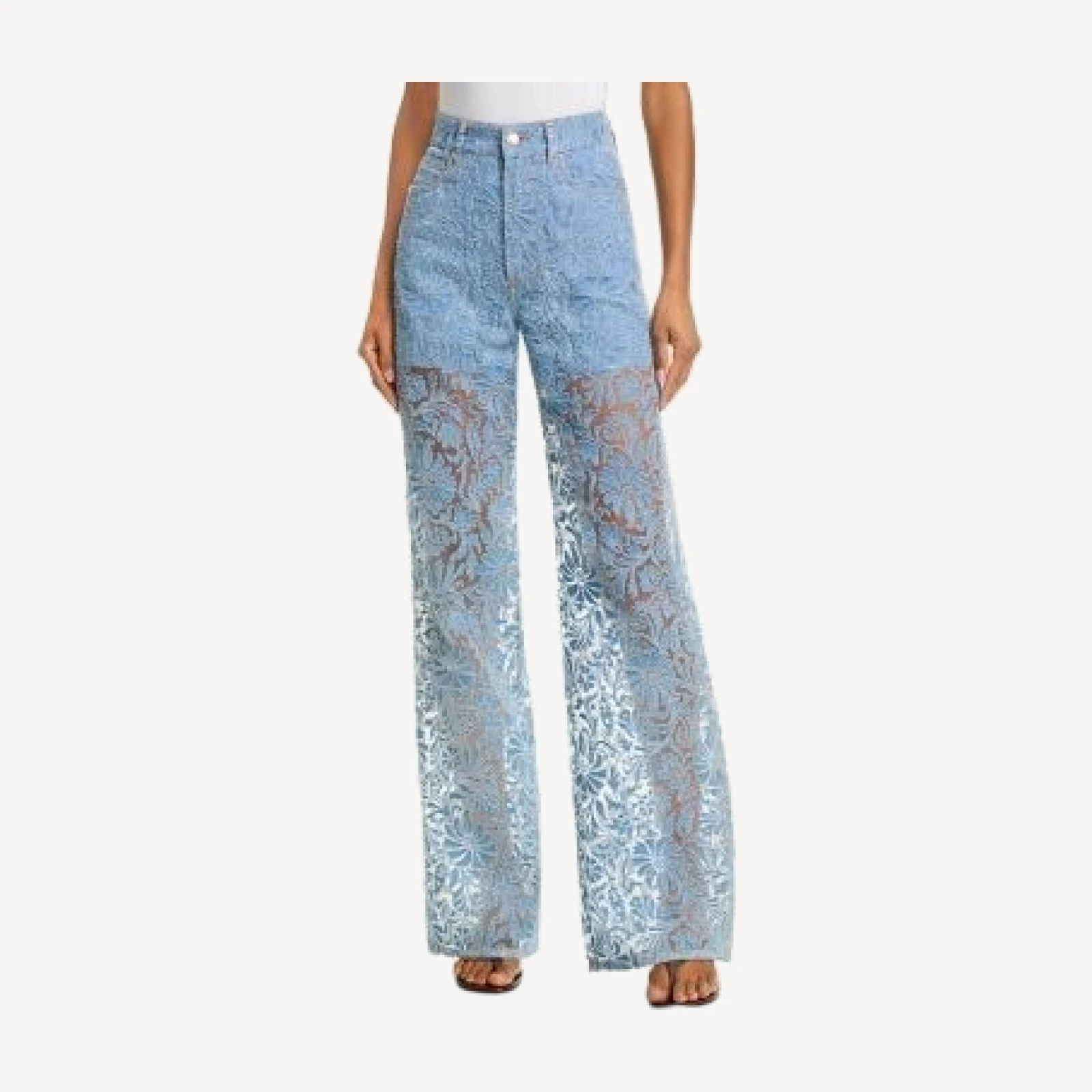 Veronica Beard Taylor High Rise Wide Leg Jeans in Lakeshore