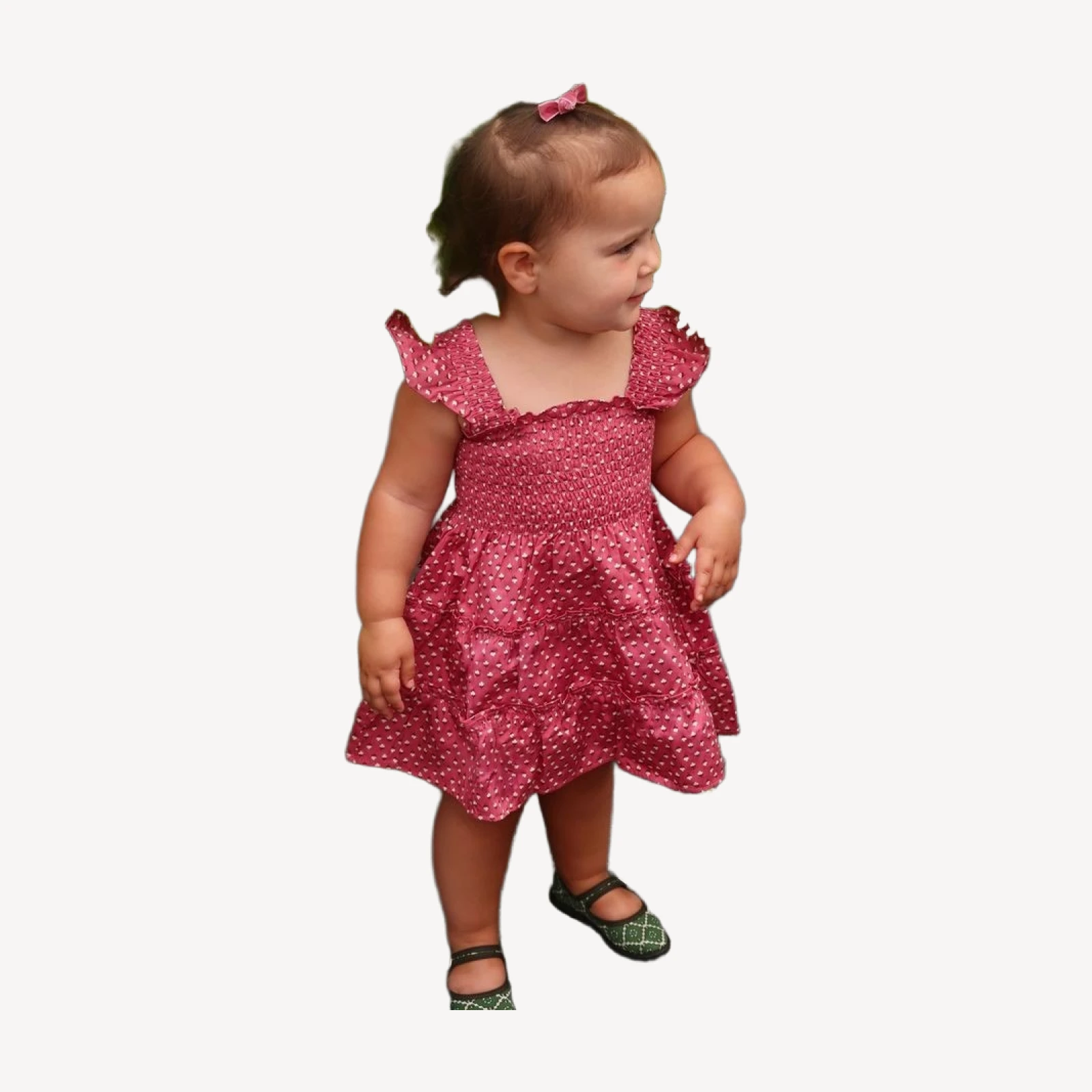 The Baby Ellie Nap Dress - Poppy Half Drop Rose