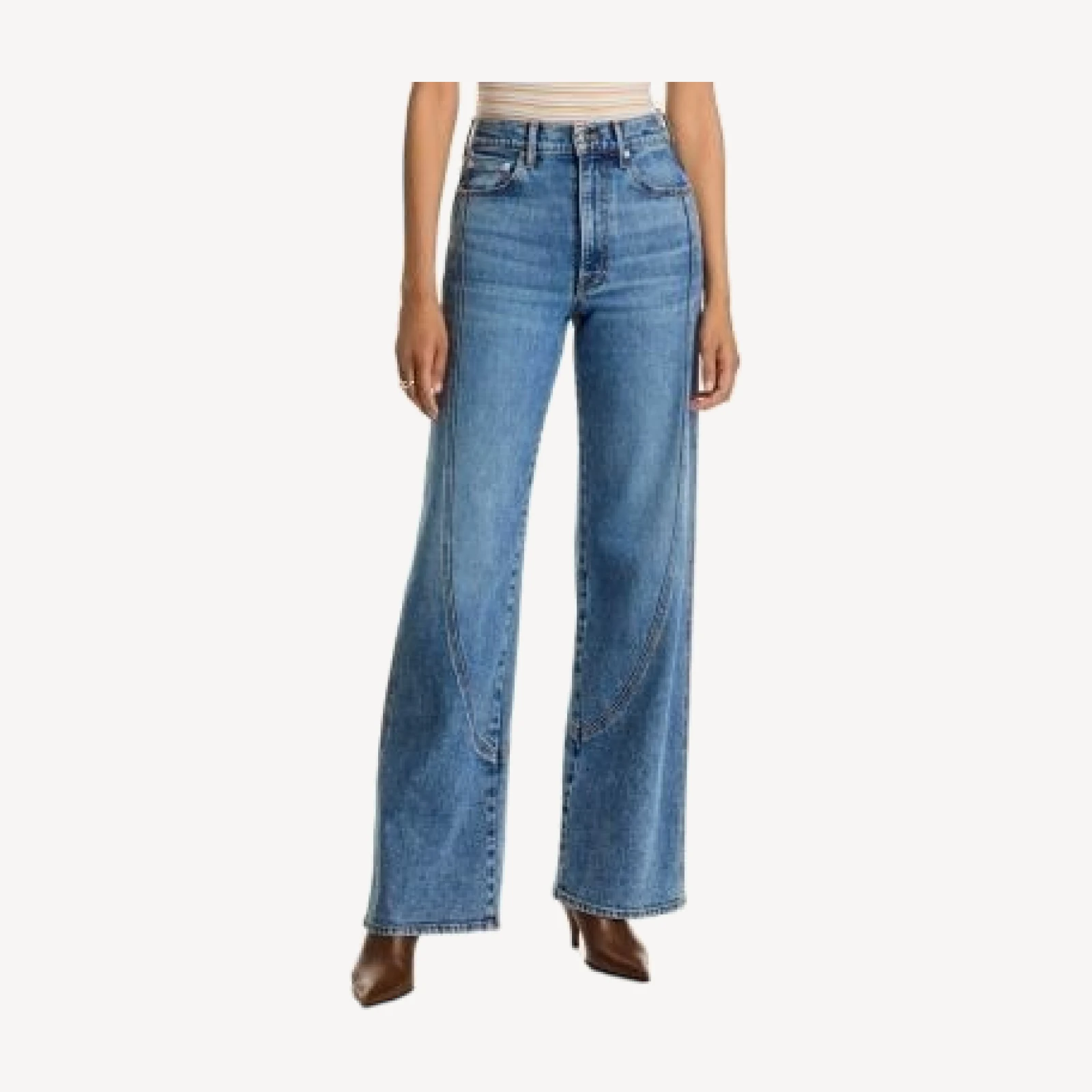 Veronica Beard Taylor High Rise Wide Leg Jeans in Rebel Blue