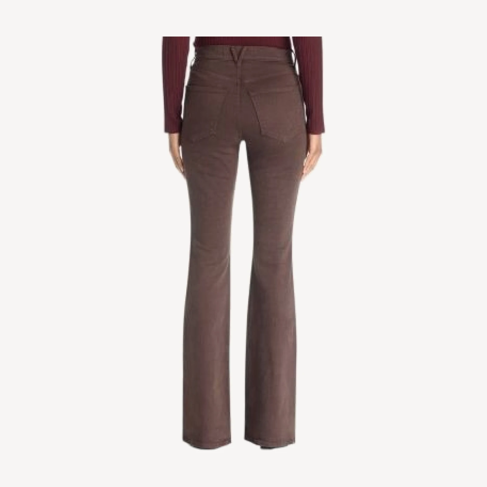 Veronica Beard Beverly Coated High Rise Bootcut Jeans in Espresso