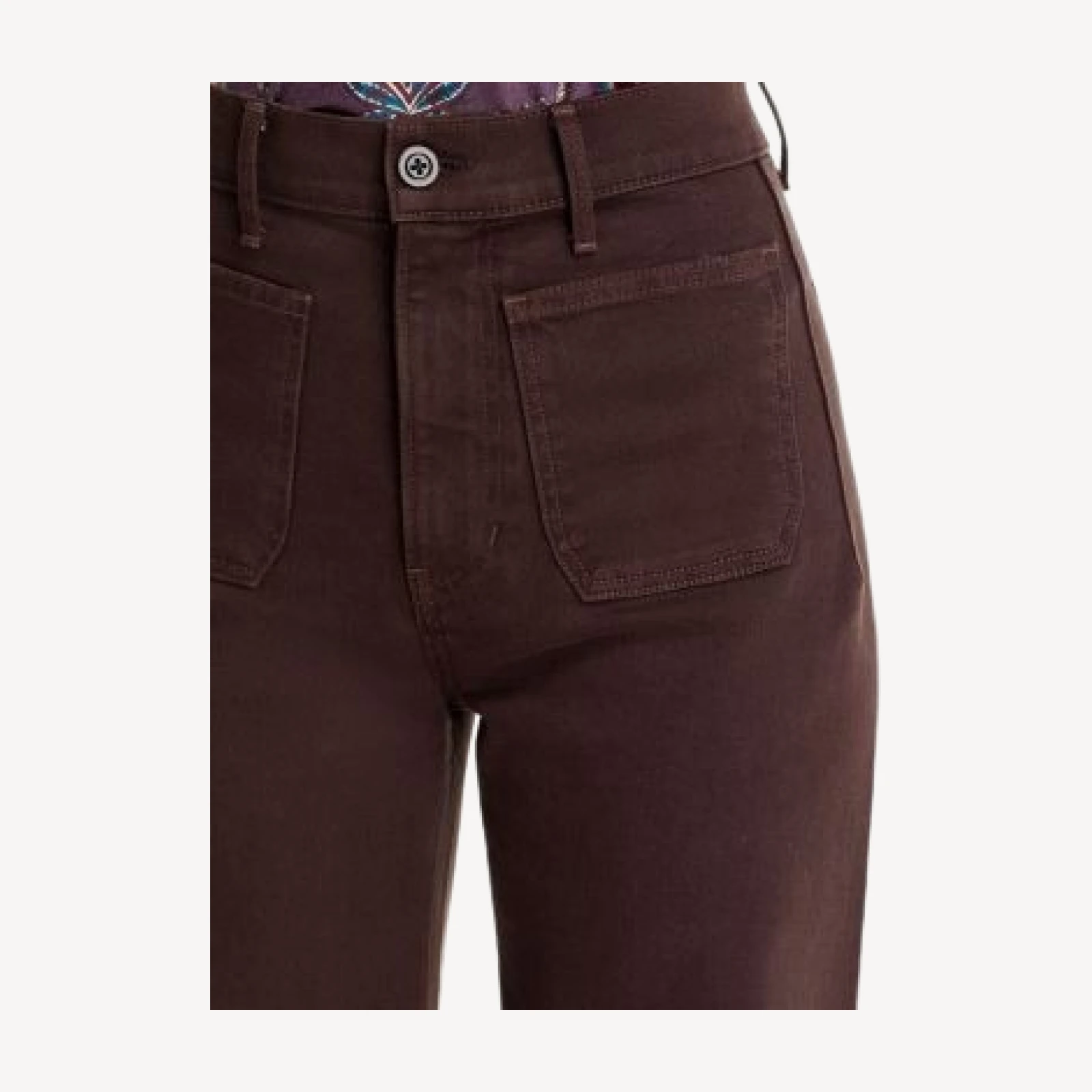 Veronica Beard Grant High Rise Wide Leg Jeans in Espresso