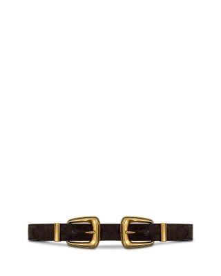 Veronica Beard Women's Suede Double Buckle Belt