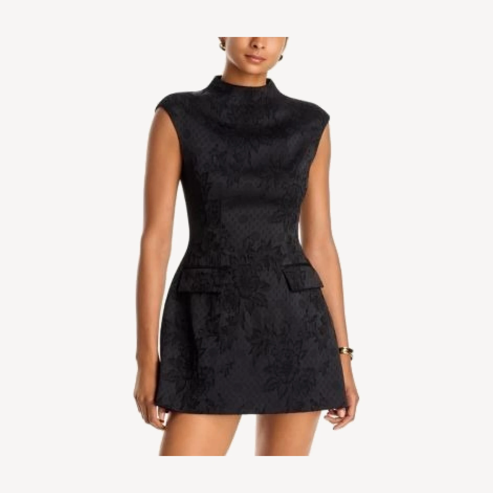 Veronica Beard Haworth Mock Neck Mini Dress