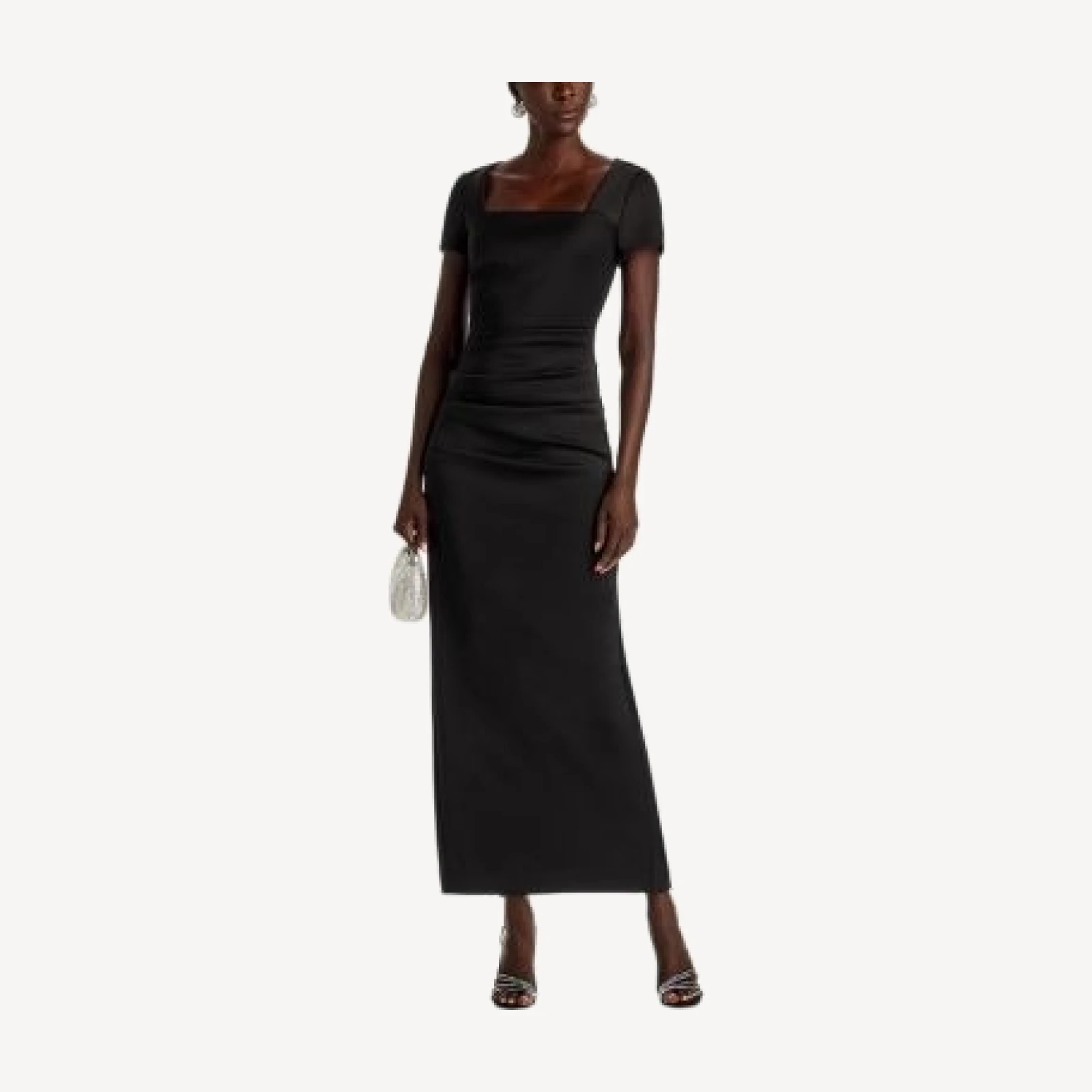 Aqua Scuba Open Back Cap Sleeve Maxi Dress - Exclusive