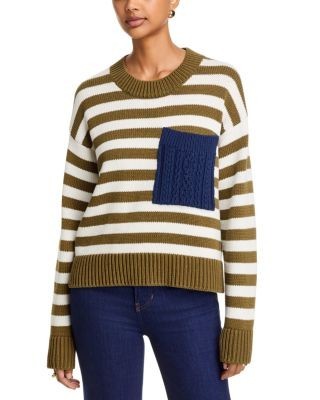 Veronica Beard Emile Cotton Crewneck Sweater