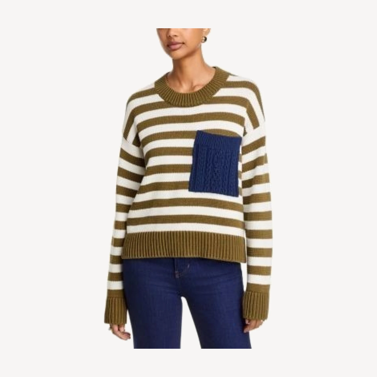 Veronica Beard Emile Cotton Crewneck Sweater