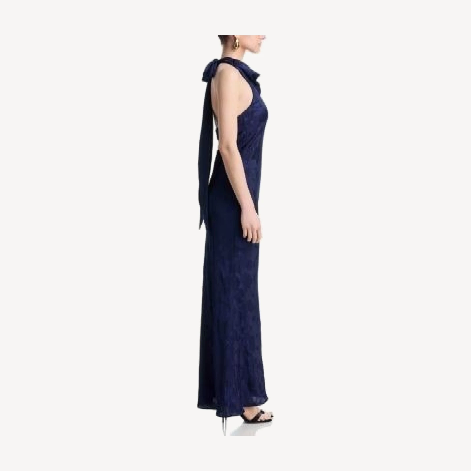 Aqua Jacquard Cowl Neck Dress - Exclusive