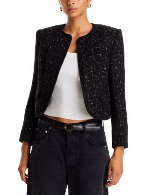 Veronica Beard Fendric Tweed Cropped Jacket