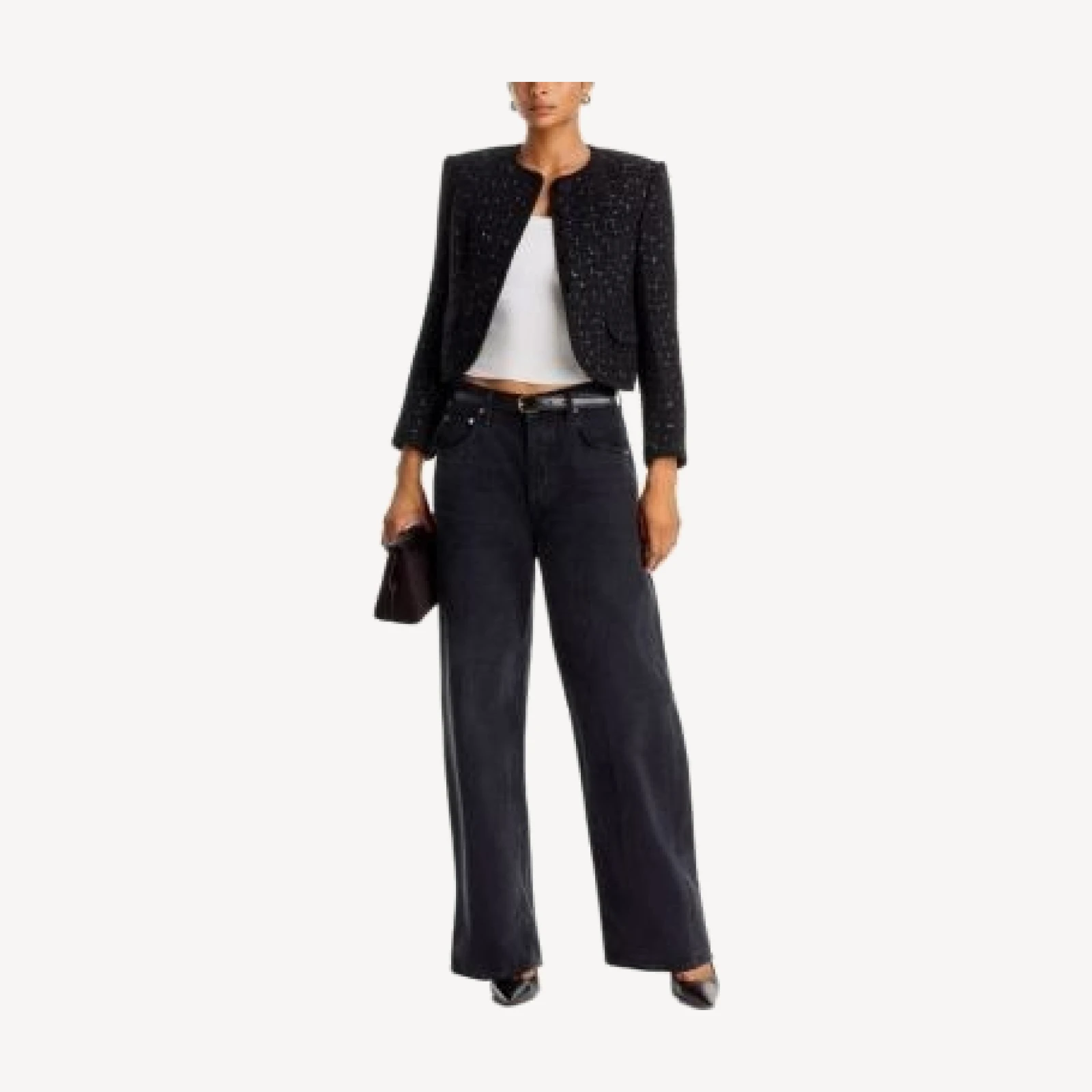 Veronica Beard Fendric Tweed Cropped Jacket