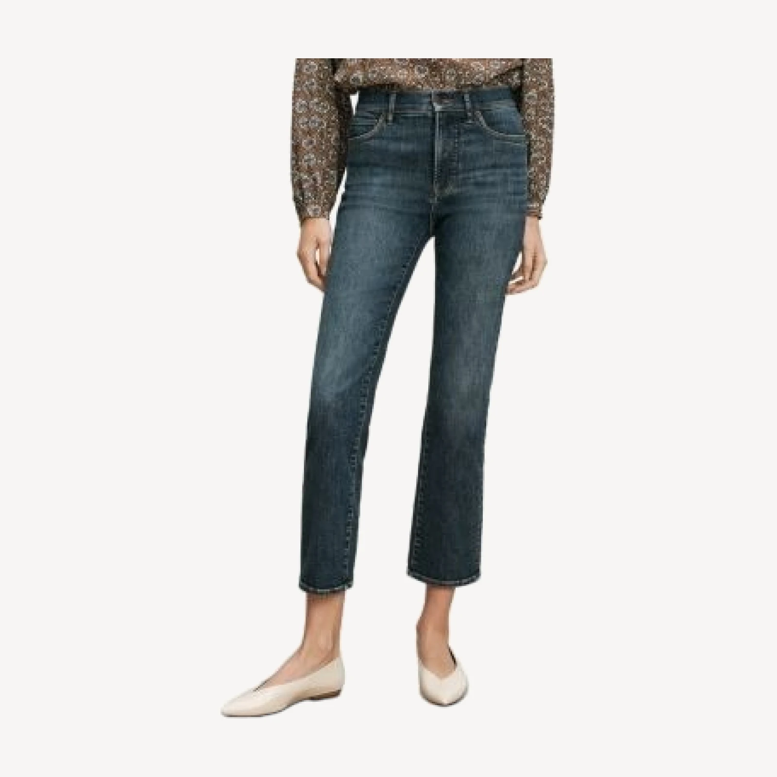 Veronica Beard Milla High Rise Slim Straight Leg Jeans in Roadside Blue