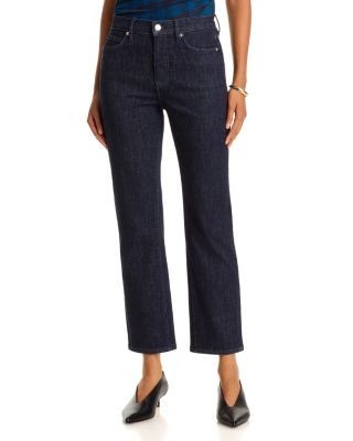 Veronica Beard Milla High Rise Slim Ankle Straight Jeans in Indigo Rinse