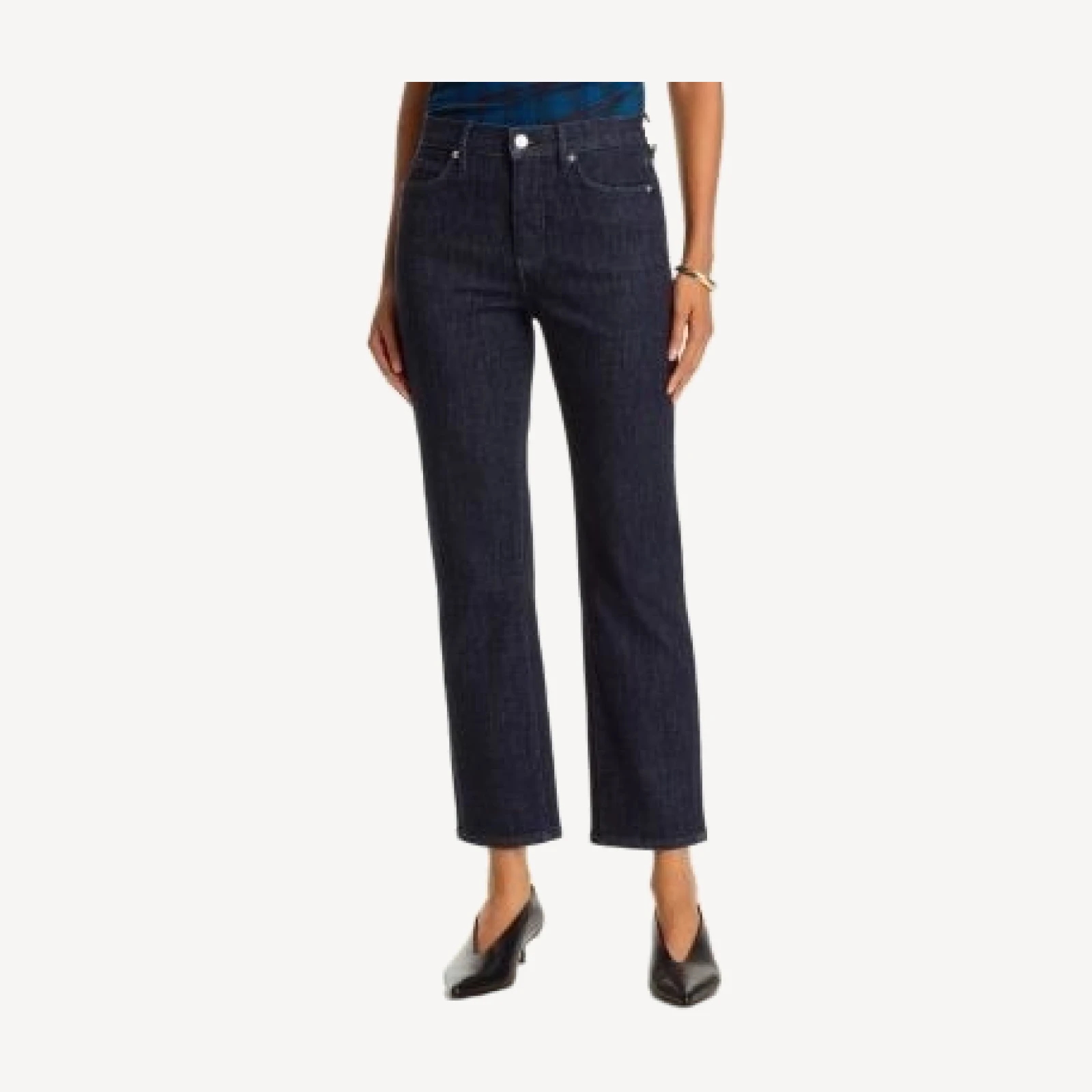 Veronica Beard Milla High Rise Slim Ankle Straight Jeans in Indigo Rinse